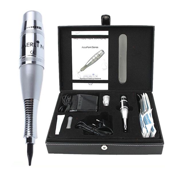 

giant sun1 set complete usa merlin tattoo machine kits permanent makeup cosmetic kit with foot pedal tattoo gun needles goochie