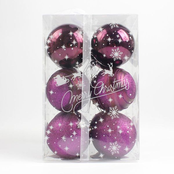 

12pcs new year christmas tree balls pvc pendant decor 8cm home l restaurant hanging balls decoration