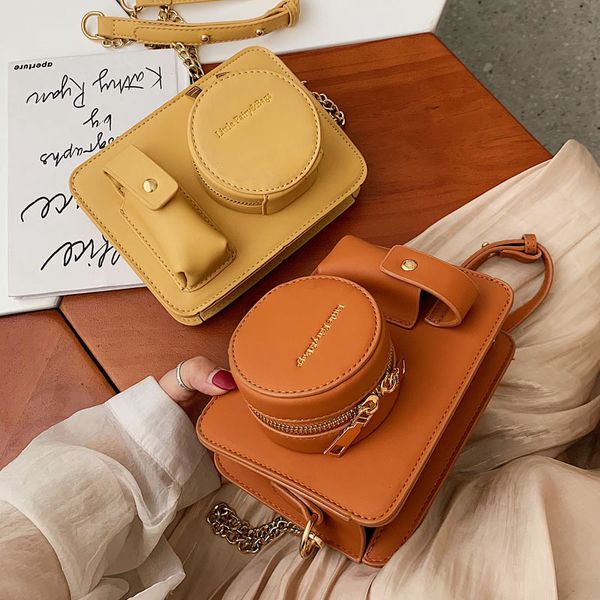 

summer fashion girl bag ladies new handbag wild pu shoulder camera bag small chain female solid color messenger