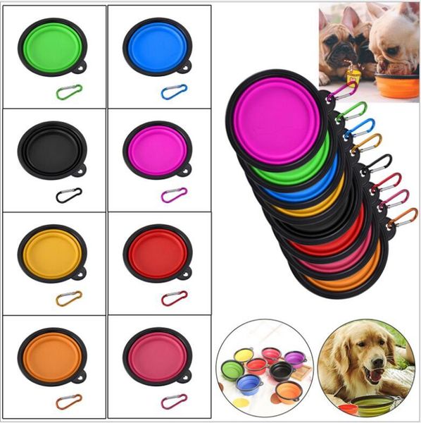 

foldable pet dog cat feeding bowls collapsible silicone pets travel bowls water dish cups feeder for dogs cats