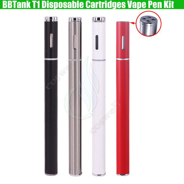 

0,25 мл 0,5 мл BBTank Т1 одноразовые толщиной масло вапоризатор Vape ручка картриджи ВВ бак бутон сенсорный аккумулятор 280mah электронной сигареты стартовые комплекты 4holse капает