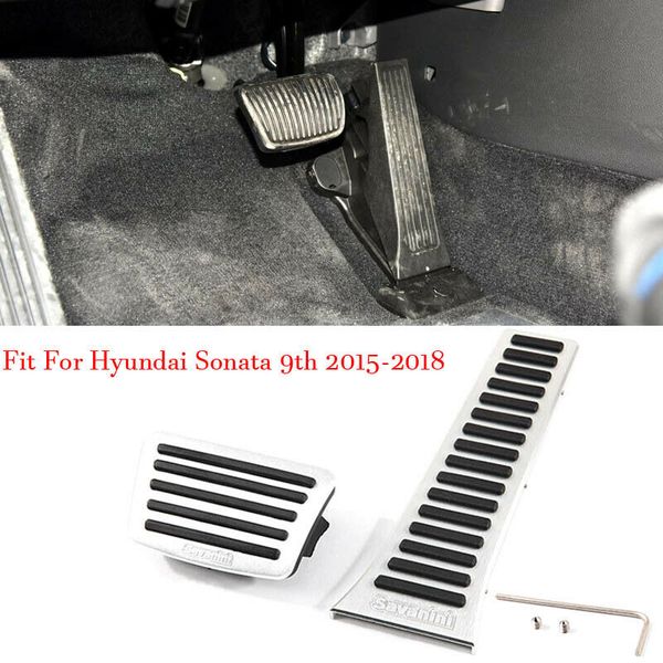 

car accelerator gas brake footrest pedal plate pad cover fit for hyundai sonata 9th 2015-2018