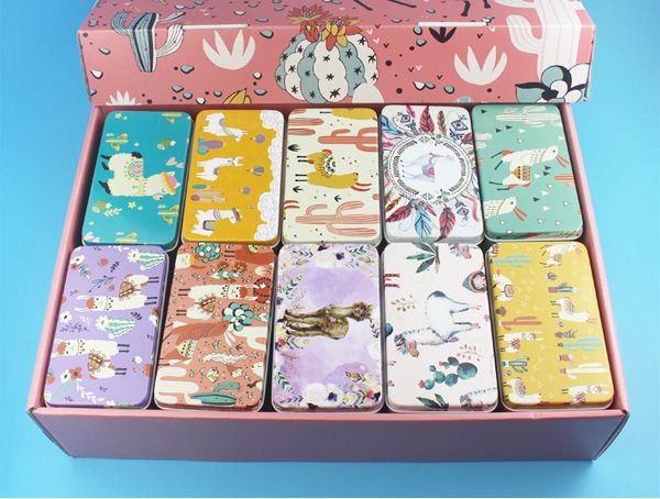 

20pcs/lot 11.5x7xh4cm soap boxes square collectables tin boxes travel case alpaca iron case / storage case/birthday gift
