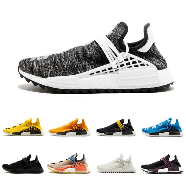 

red white orange human race trail running shoes holi white pink equality men women pharrell williams hu runner yellow sports runner sneakers
