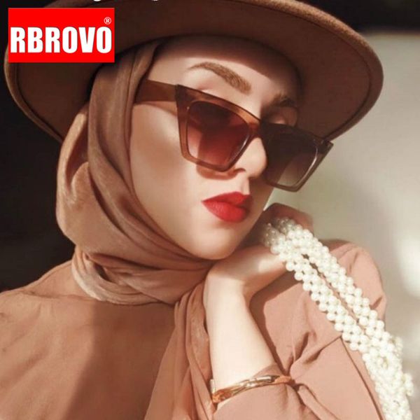 

rbrovo 2020 luxury retro sunglasses women cateye glasses women vintage eyeglasses for women/men mirror oculos de sol feminino, White;black