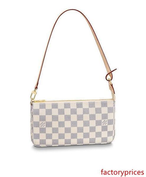 

n41207 pochette accessoires women real leather long wallet chain wallets compact purse clutches evening key card holders