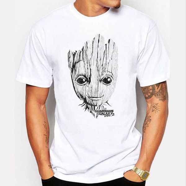 

грут фильм графический унисекс футболка уличная мужская летняя мода футболка повседневная мультфильм печати мужские топы смешные футболки, White;black