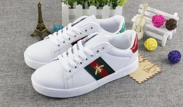 

New 13 aaa 13 gucci men women ca ual hoe luxury de igner neaker hoe genuine leather bee embroidered eur 36 45