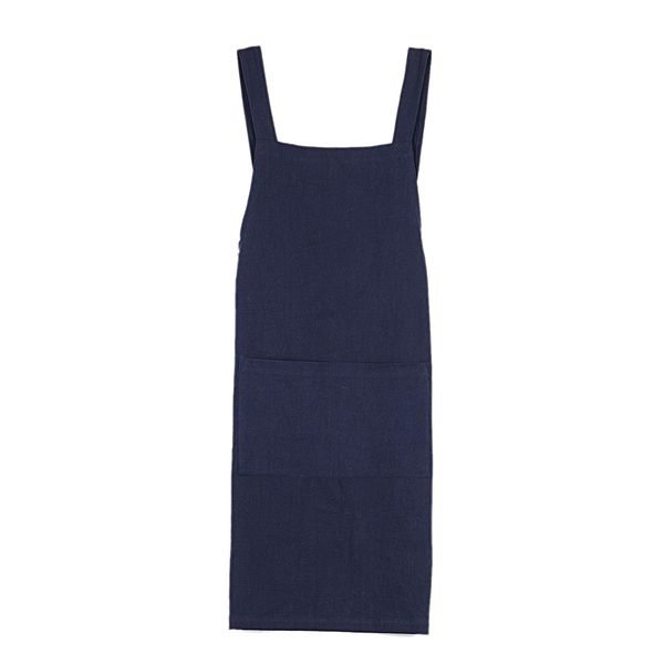 

мягкий хлопок белье фартук с двойной фронт большого размера карманы solid color холтер cross бинты фартуки кухня кулинария одежда