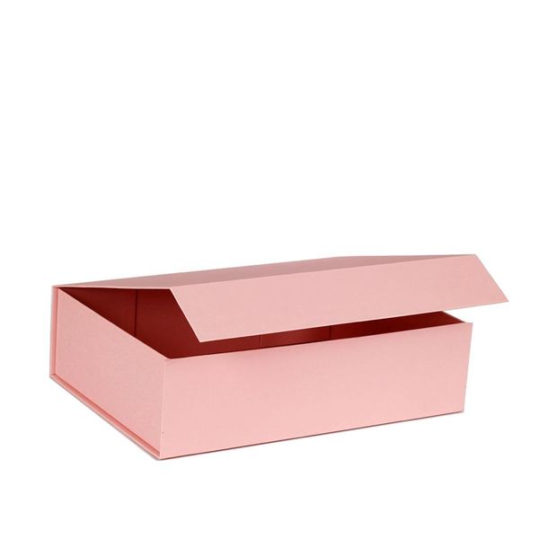 

wholesale 10pcs/lot plain paperboard folding rigid box magnetic closure 3 colors available packaging hair wigs cosmetic gift box