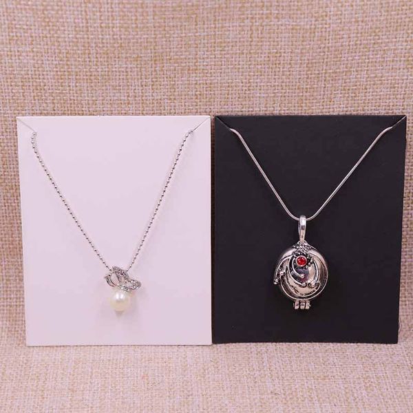 

2018 new white 10x8cm kraft pendant card necklace card 1lot=100 +100 opp bag blank jewelry custom logo cost extra