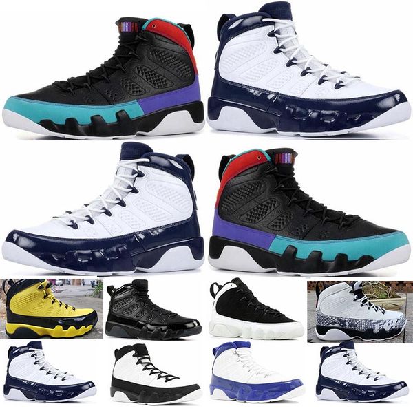 

New Snakeskin Mens basketball shoes 9s Dream-It Do It UNC LA Bred Space Jam Tour Yellow Anthracite 9 sports trainers Sneaker size 7-13