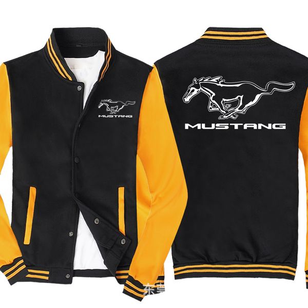 

2019 new winter streetwear new jacket man baseball clothing coat fashion mustang car logo printed bomber jackets