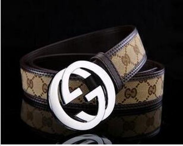 

wholesale smooth buckle leather belt men leisure business high-grade luxury quality pu belt delivery 105-125, Black;brown