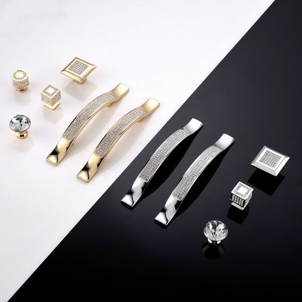 

home kitchen decor modern diamond crystal drawer cabinet cupboard jewelry wardrobe door handle knobs home improvements