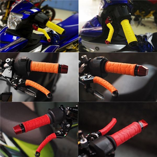 

universal 30mm vintage rubber motorcycle handle grips coffee motorbike handlebar grips 6colors available