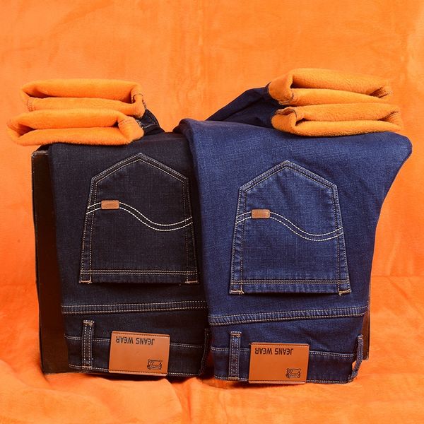 

2018 new mens brand jeans fashion men casual fit straight high stretch feet jeans men black sell male trousers for winter