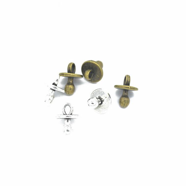 

80pcs nipple charms diy jewelry making pendant fit bracelets necklaces earrings handmade crafts silver bronze charm, Bronze;silver
