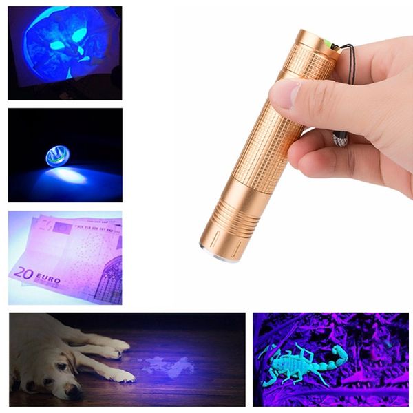 

brelong purple 3w uv 365nm flashlight led flashlight torch light for gems / jewelry detection / baby animals / scorpion hunting