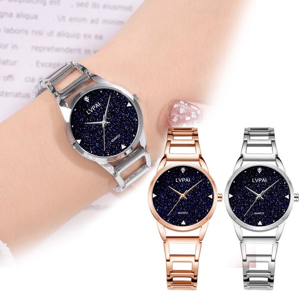 

fashion quartz watch alloy band starry sky round dial wrist watch for casual daily office kqs8, Slivery;brown