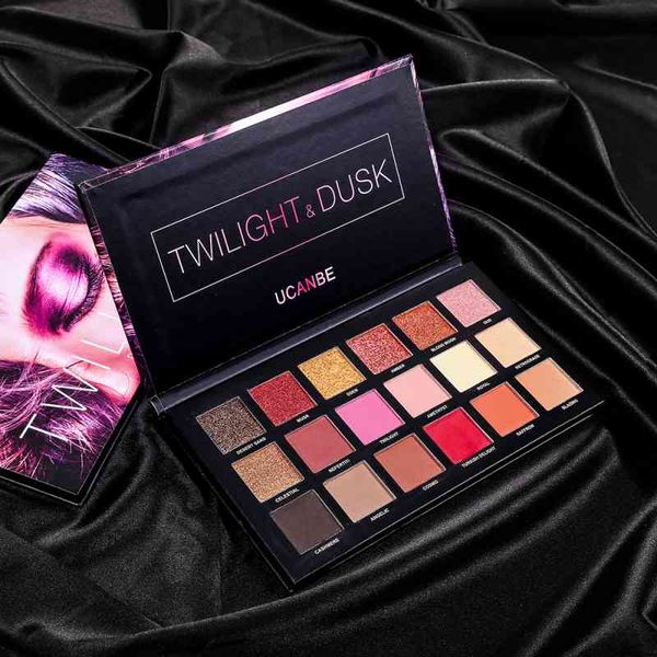 

ucanbe shimmer matte eyeshadow makeup palette long lasting waterproof mermaid gold eye shadow highlighter powder cosmetic kit