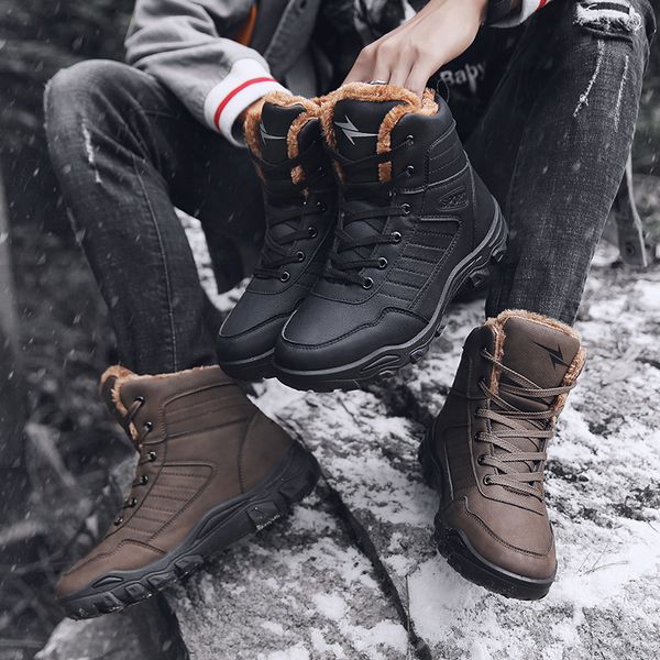 

yrrfuot mens hiking boots waterproof outdoor sneakers men winter sport shoe warm high tactical boot trekking shoes