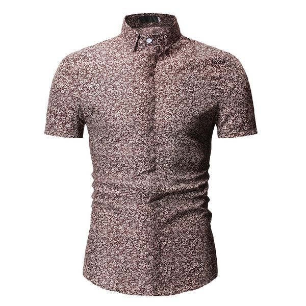 

рубашки мужские оптом летние цветочные рубашки повседневные топы slim fit рубашки больших размеров -3xl новая мода, White;black