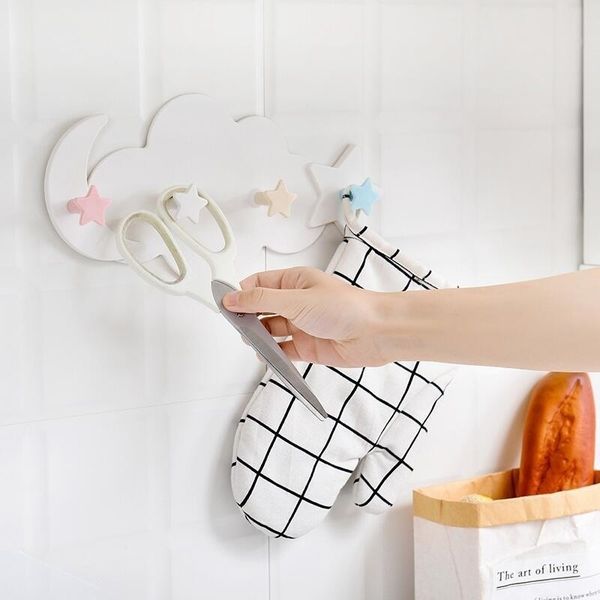 

cloud moon hook wall mounted nail hanger for kitchen bathroom door mdd88