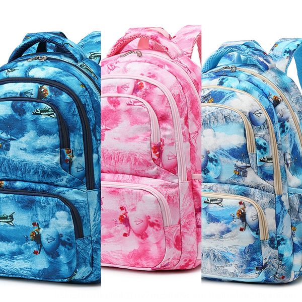 

epqet schoolbag male and primary school student female and children cartoon portable large bag backpack backpack capacity multilayer load-re