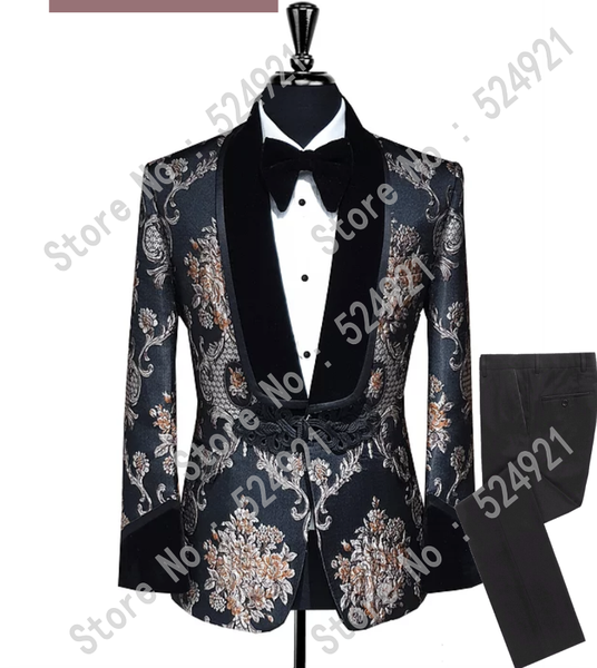 

custom made men suits shawl lapel groom tuxedos pattern men wedding groomsmen ( jacket+pants+tie ) e122, White;black