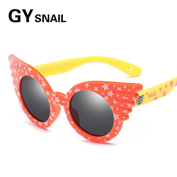 

gy snail fashion polarized sunglasses girls sun glasses children uv400 coating cat eye vintage eyeglasses 2018 sunglass ladies, White;black