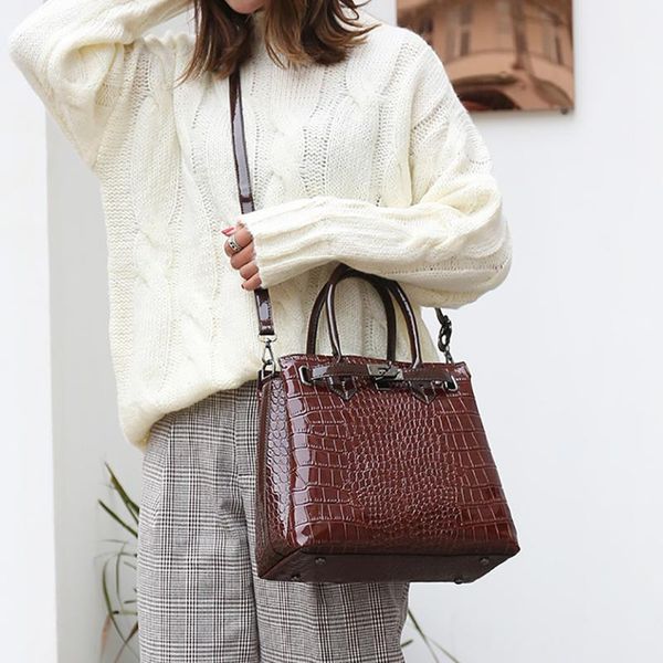 

fashion crossbody bag women alligator handbag wild high capacity shoulder messenger bag sac a main femme#20