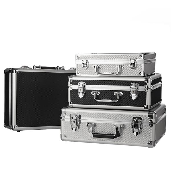 

toolbox portable aluminum safety equipment toolbox instrument case storage box suitcase impact resistant case with sponge