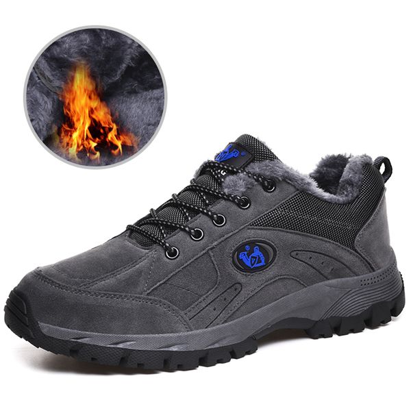 

tactical boots for men leather outdoors round toe sneakers mens casual climbing hiking shoes plus size 36-47, Black