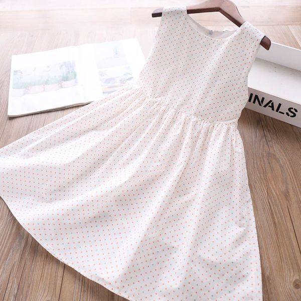 

2020 summer girls polka dot vest dress children's clothing wholesale, Red;yellow