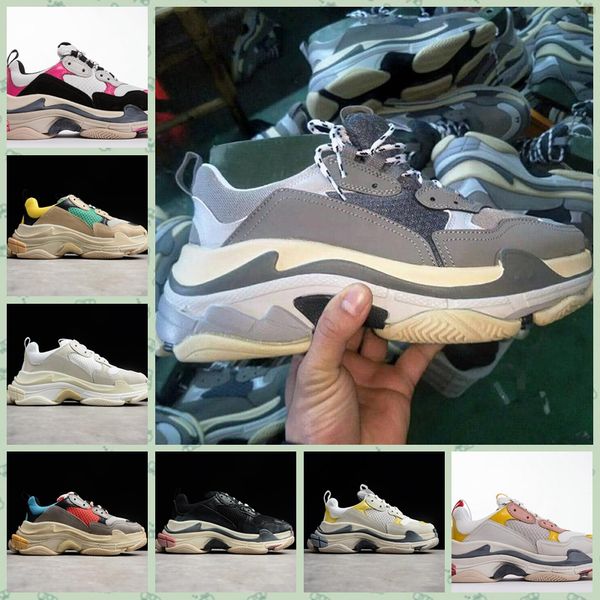 

balenciaga triple-s мода triple s папа обувь лучшее качество трипл-ss повседневная обувь тренер zapatos мужчины женщины повседневная обувь с