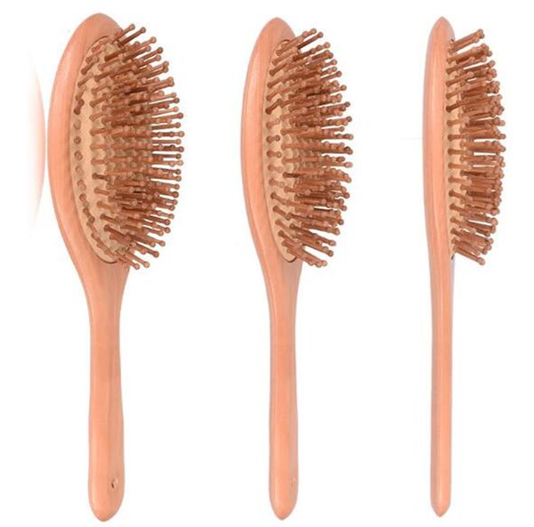 Hot Beauty Health Hair Comb Wooden Airbag Massage Comb Carbonized