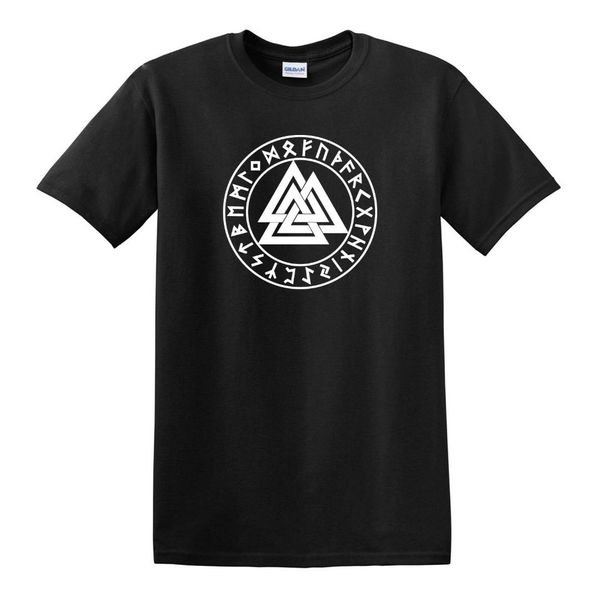 

valknut rune t-shirt - s to 6xl - norse odin viking ragnarok thor valhalla, White;black