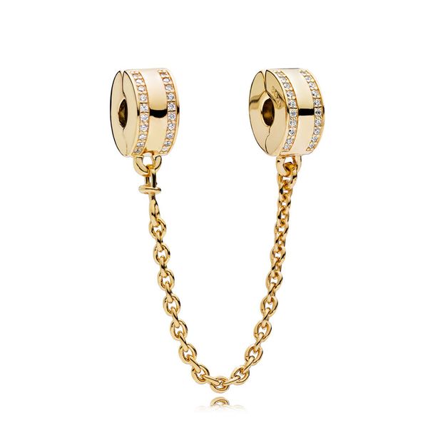 

новый 100% серебро 1: 1 glamour 767027cz логотип цепь безопасности оригинальные женщины свадебные ювелирные изделия 2018 подарок, Black