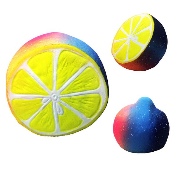 

jumbo squishy galaxy lemon slow rising cute kid squeeze toy pressure relief soft pu