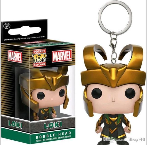 

cute lxh funko pocket pop keychain mavel loki vinyl figure keyring toy funko pop