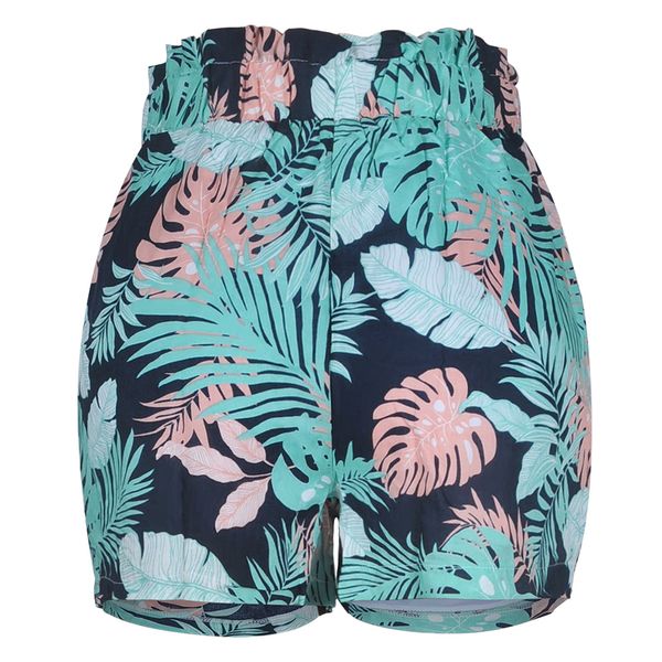 

party wide leg women shorts ladies self tie floral print summer cool casual elastic belted beach waist, White;black