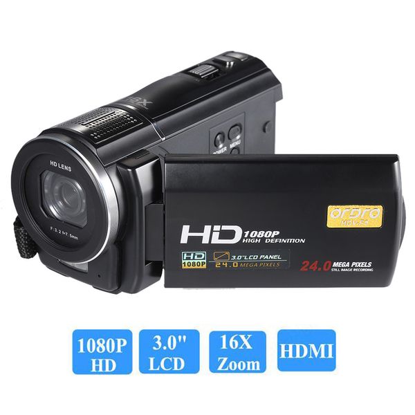 

authorized distributor ] ordro f5 fhd 1080p 3 inch touch sceen 24mp 16x zoom dv camera digital camcorder hdv f5