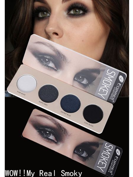 

farres smoky eyeshadow palette 4 colors bare earth blue gray purple pigment waterproof durable matte powder eye shadow am137