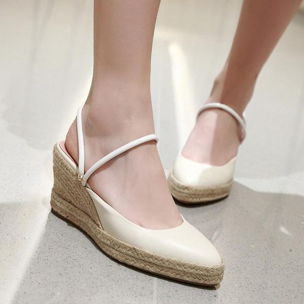

weave sandals shoes woman buty damskie wedges wedges pointed feminina chaussures femme summer women shoes 2020 zapatos de mujer, Black