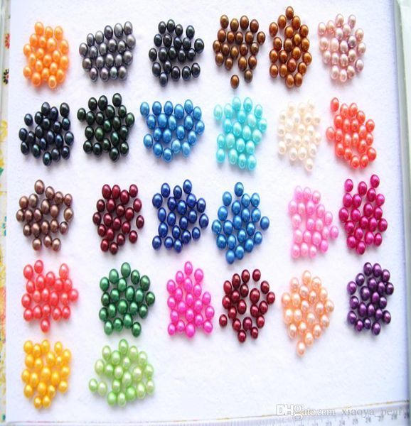 

круглый oyster pearl 6-8мма 2018 новых 20 цвета смешивание большого пресная вода подарки diy природный жемчуг loose бусы украшения для изгот, White