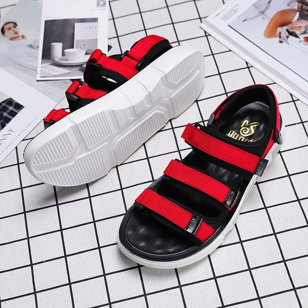 

homens sandalias summer comfort for roman in shoes big casual men plage sandalia beach sandalhas hombre masculina slip s, Black