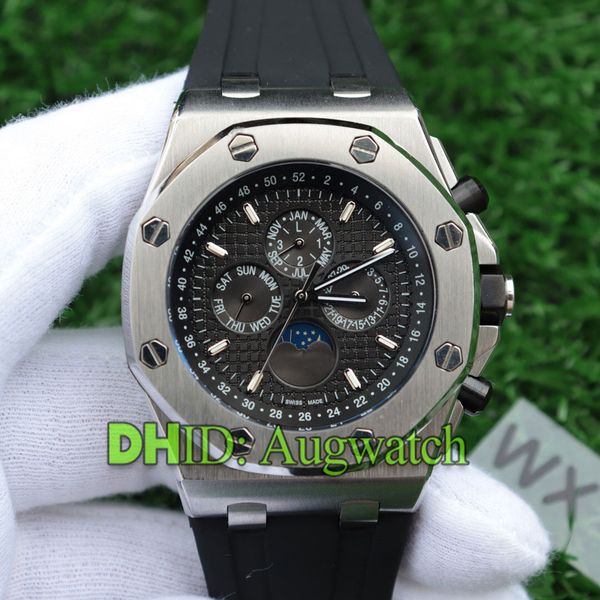 

Men de igner watche multifunction mechanical automatic watch 44mm 316l teel ca e black rubber trap waterproof wim luxury watch man
