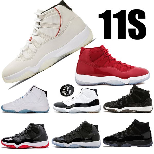 

jumpman 11s mens basketball shoes xi platinum tint concord 45 86 women prom night legend blue bred cap and gown sport sneakers trainers