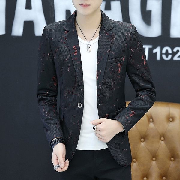 

hobo 2019 knitted net surface blazer male streamline pattern leisure blazer a grain of a four seasons men, White;black